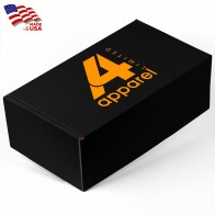 Screen Printed Corrugated Box Medium 11x6.5x4 For Mailers, Gifting And Kits (Black Box Print, 1/0, Matte)