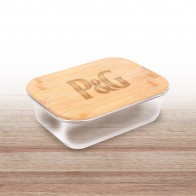 20oz. Glass Food Storage Container with Bamboo Lid