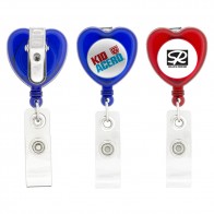 Heart Retractable Badge Holder