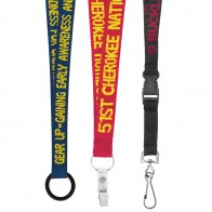 3/4” Woven Text Lanyard