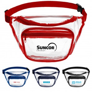 Clear PVC Fanny Pack with Dual Pockets – Large