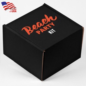 Screen Printed Corrugated Box Small 6x6x4 For Mailers, Gifting And Kits (Black Box Print, 1/0, Matte)