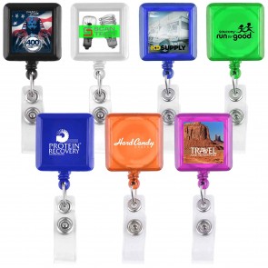 Square Retractable Badge Holder