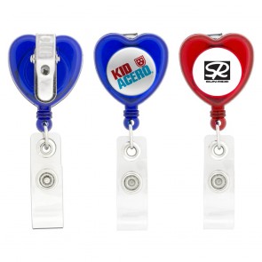 Heart Retractable Badge Holder