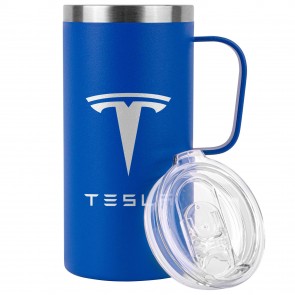 Embark Vacuum Insulated Tall Mug With Spill-Proof Clear Sip-Lid, Powder Coating And Copper Lining (20oz.) 